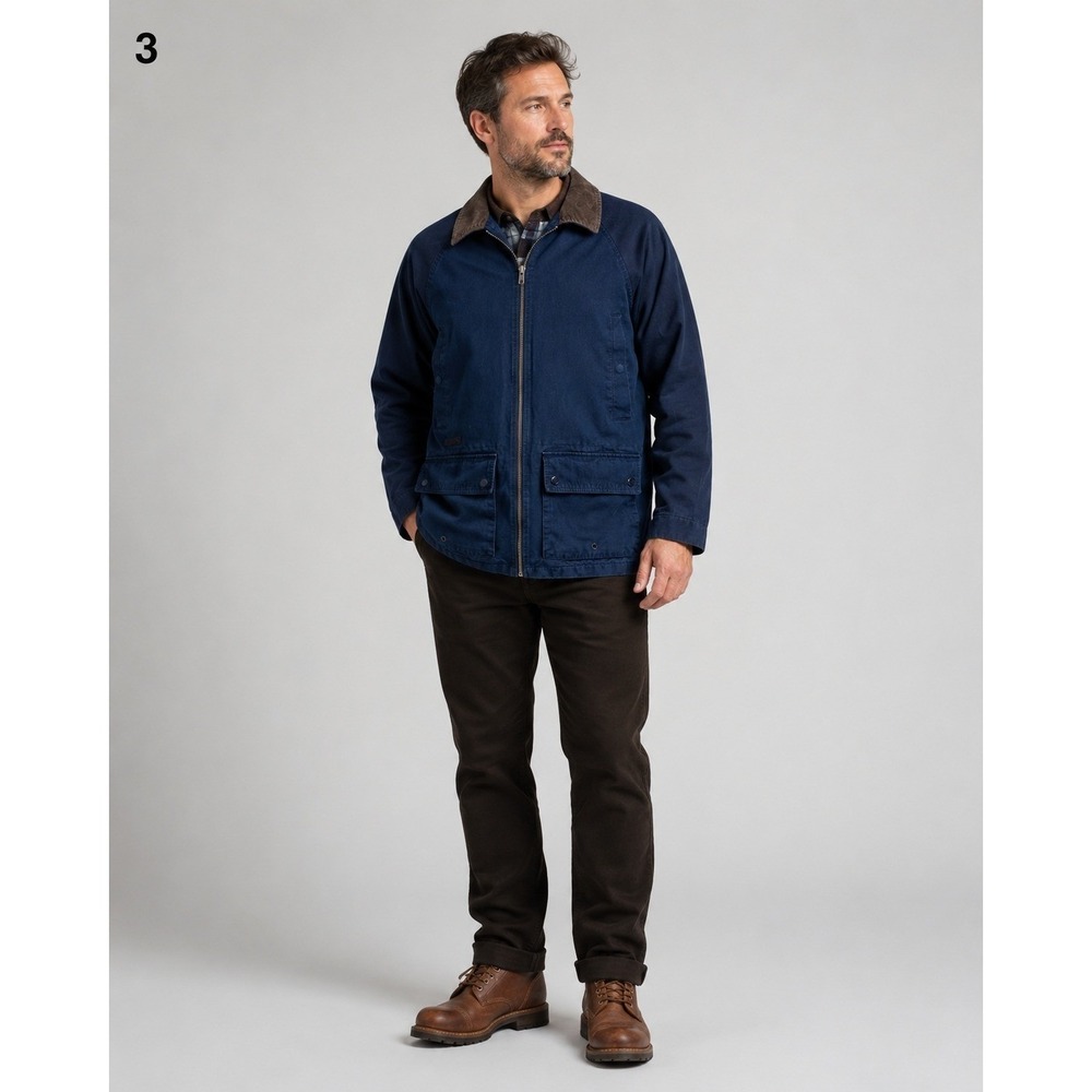 Volcom Kornered Jacket Medium Navy Blue Cotton Flannel Lined Full Zip Pockets